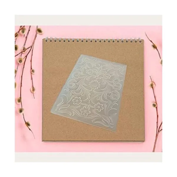 Carpetas de plástico con flores 3D para hacer tarjetas_5