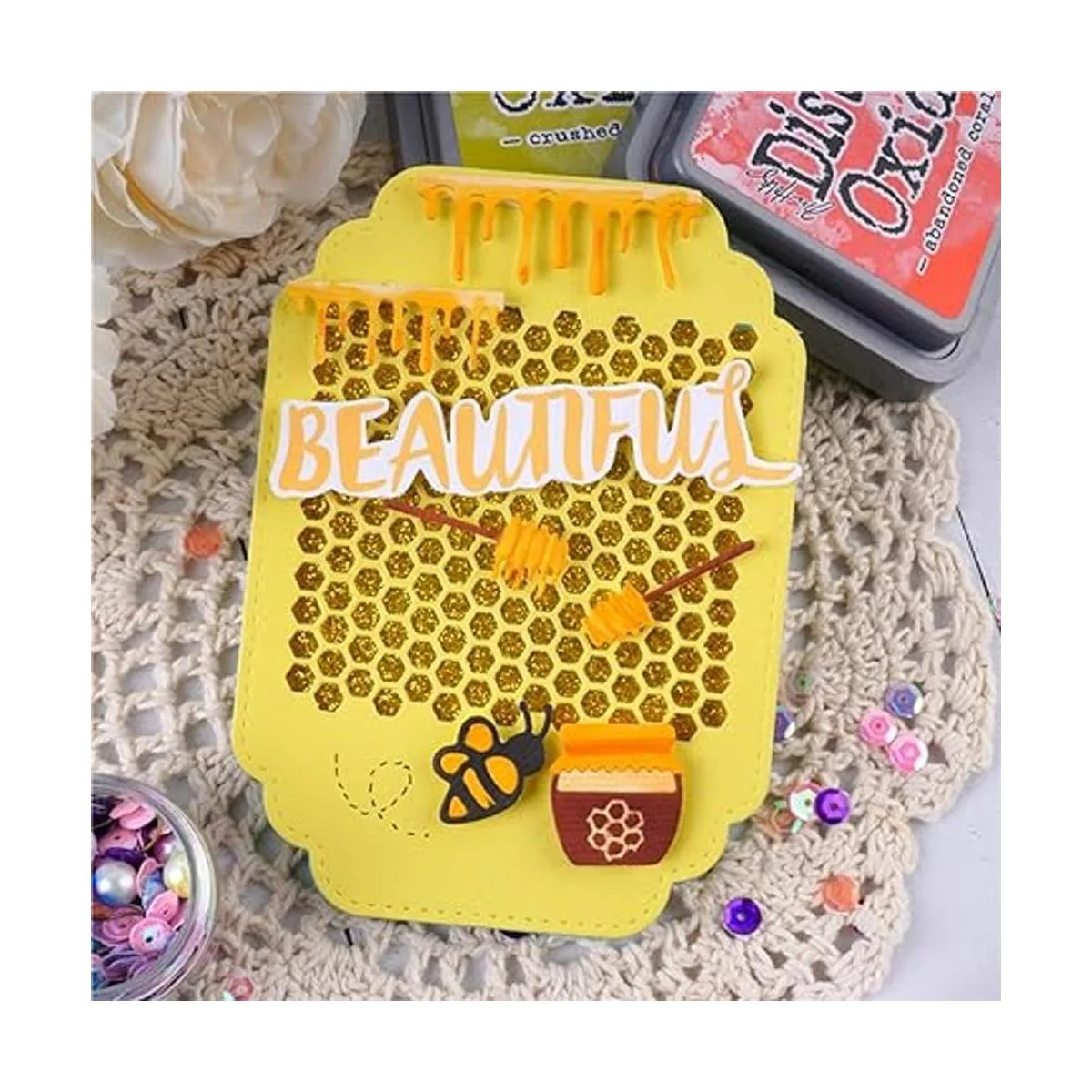 hinana 1000 troqueles de metal con marco de colmena de_4