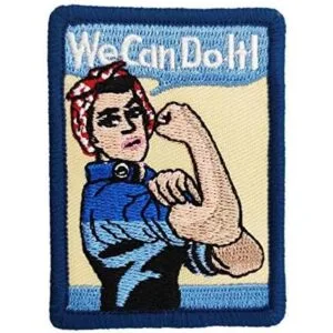 Parche bordado de Rosie The Riveter para coser o coser en_1