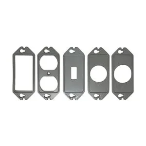 Sealproof 1Gang Cubierta de salida plana de metal_3