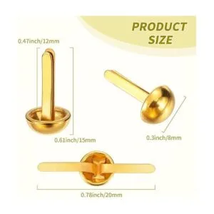 500 sujetadores de latón de papel sujetadores redondos_2