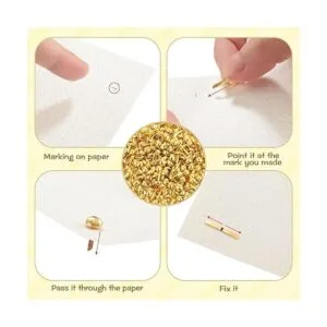 500 sujetadores de latón de papel sujetadores redondos_3