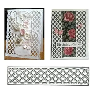 Troqueles de metal con borde de cuadrícula a rayas_4