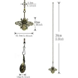 Hyamass 2 colgantes de abejas de techo vintage de 12.0 in_2