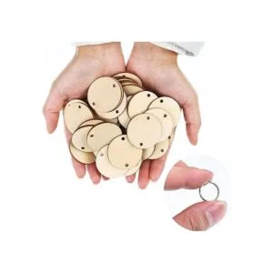Círculos de madera 400 piezas adornos de madera de Navidad_7