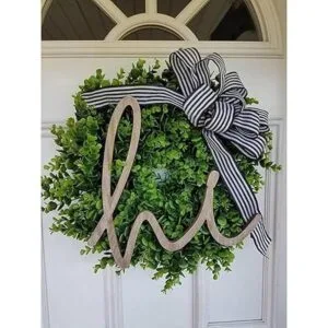 Cinta de Navidad para árbol cinta de rayas blancas y_7