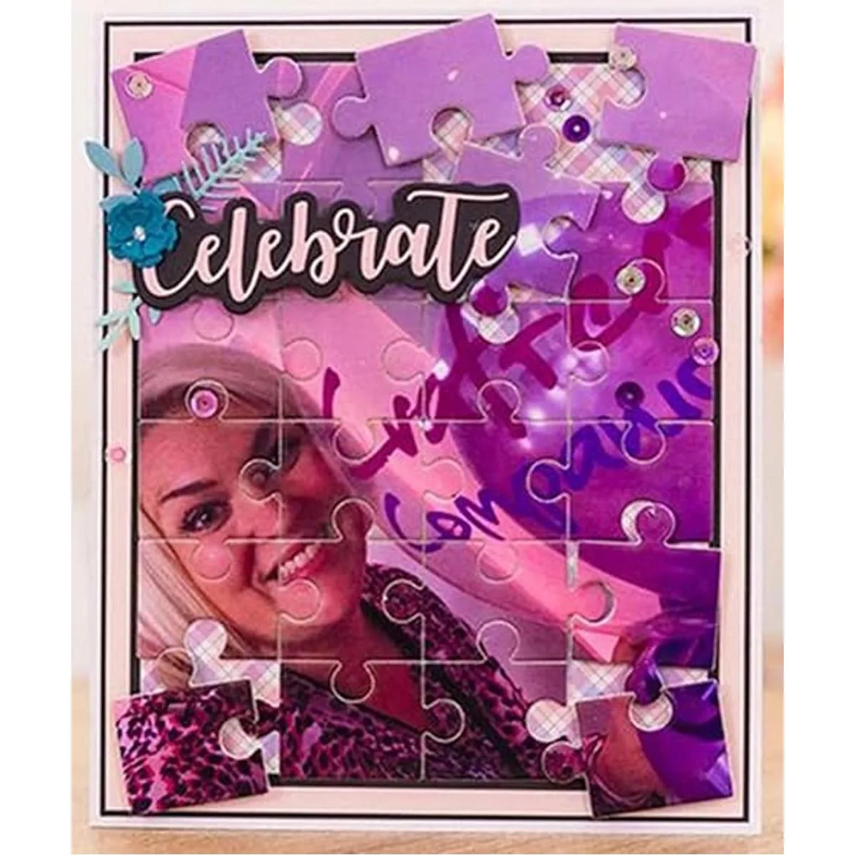 hinana Marco de rompecabezas rectangular de metal_3