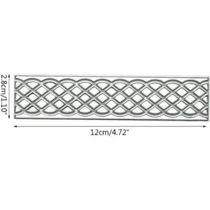 Troqueles de metal con borde de cuadrícula a rayas_2