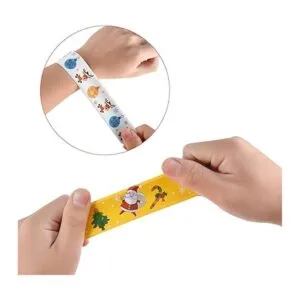 Pulseras de bofetada de Navidad pulsera a presión de_6