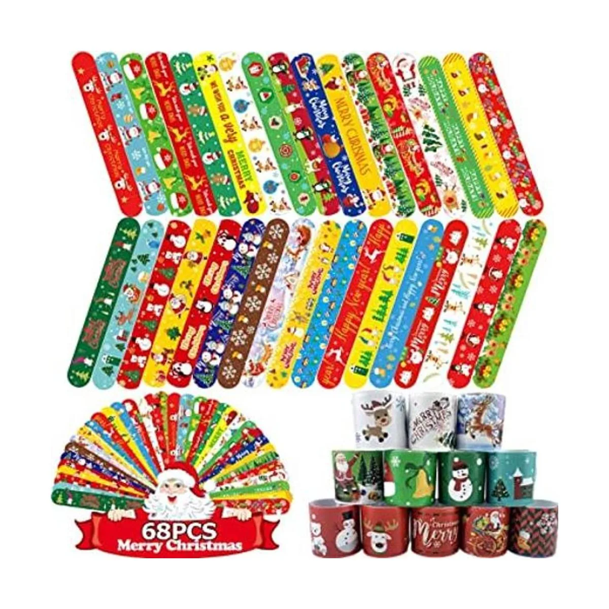 68 pulseras de Navidad para niños para niños y niñas_1