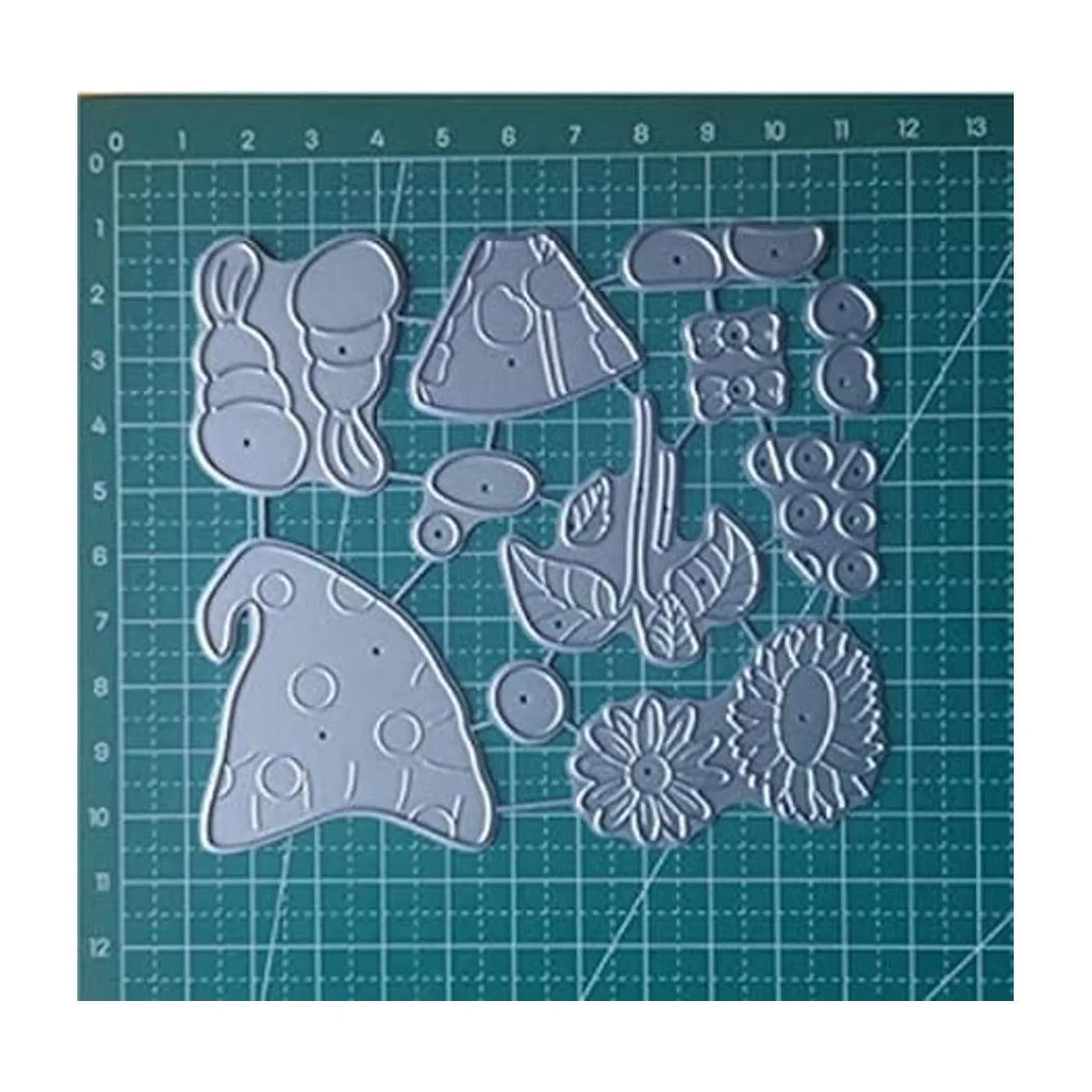 Troqueles de metal con marco de gnomo de girasol lindas_4