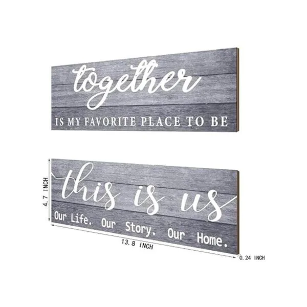 2 carteles de decoración del hogar This is Us Our Life Our_3