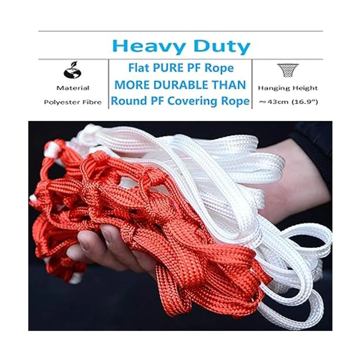 Basketball Net 2 PCS Heavy Duty All Weather Basketball_2