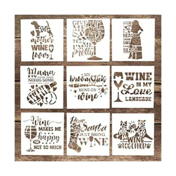 Plantilla decorativa de letras de vino para hacer_1