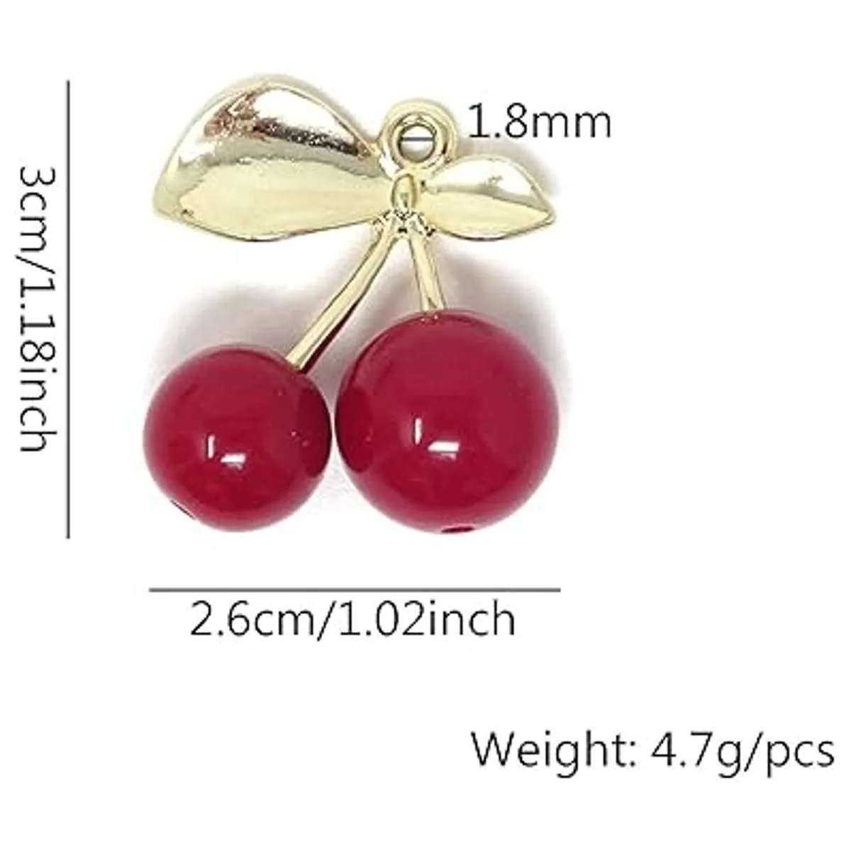 Honbay 10 colgantes de cerezo rojo de frutas para_2