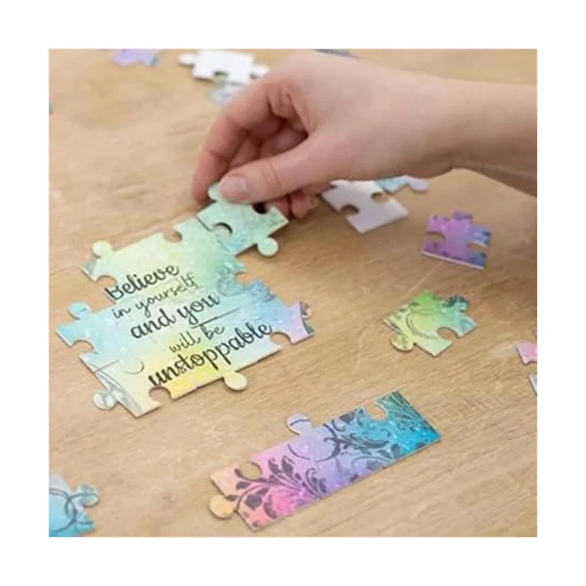 hinana Marco de rompecabezas rectangular de metal_6