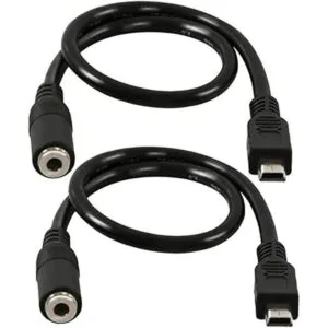 Qaoquda Cable de audio mini USB macho a hembra de 0.138_1