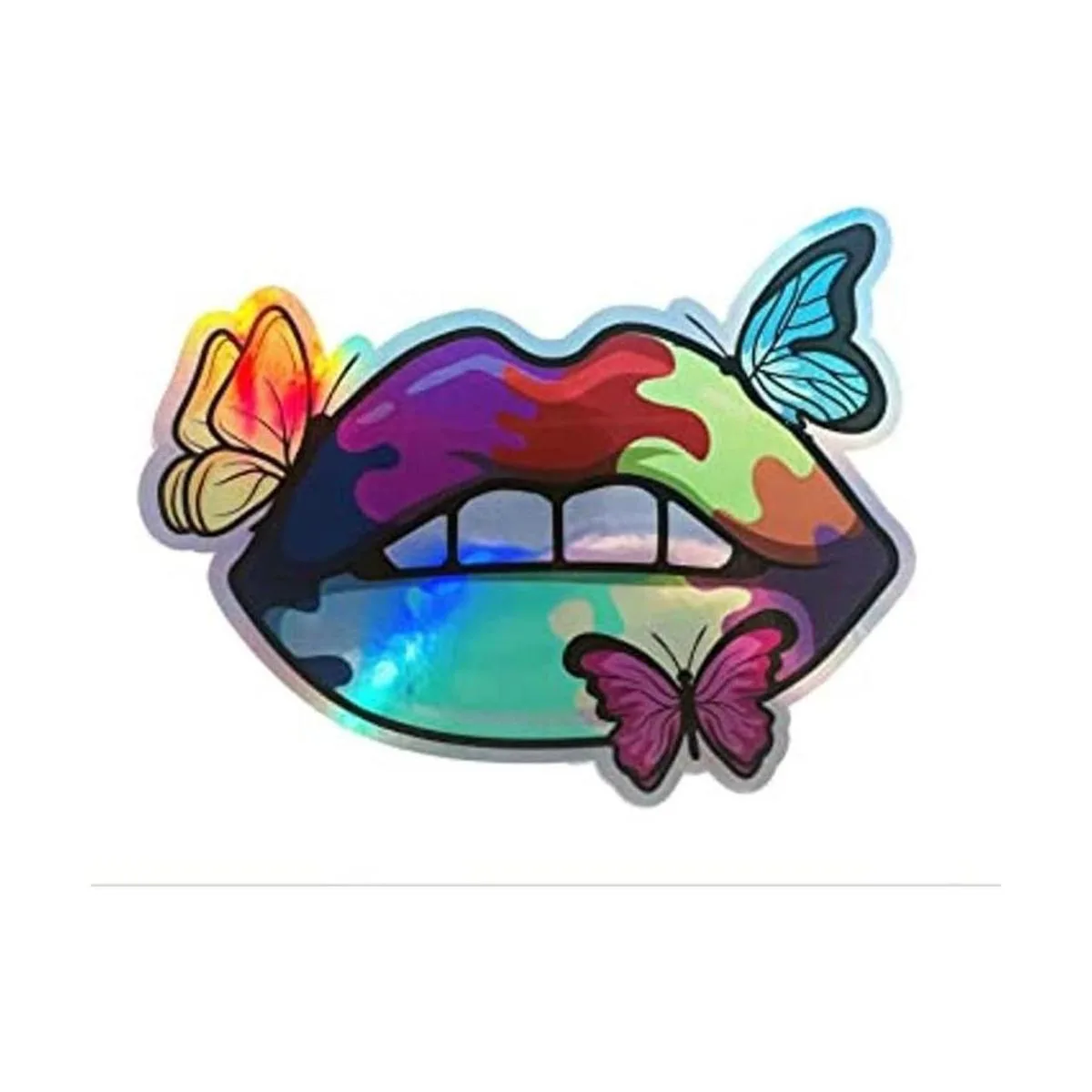 WickedGoodz Holographic Butterfly Lips Vinilo Decal_1