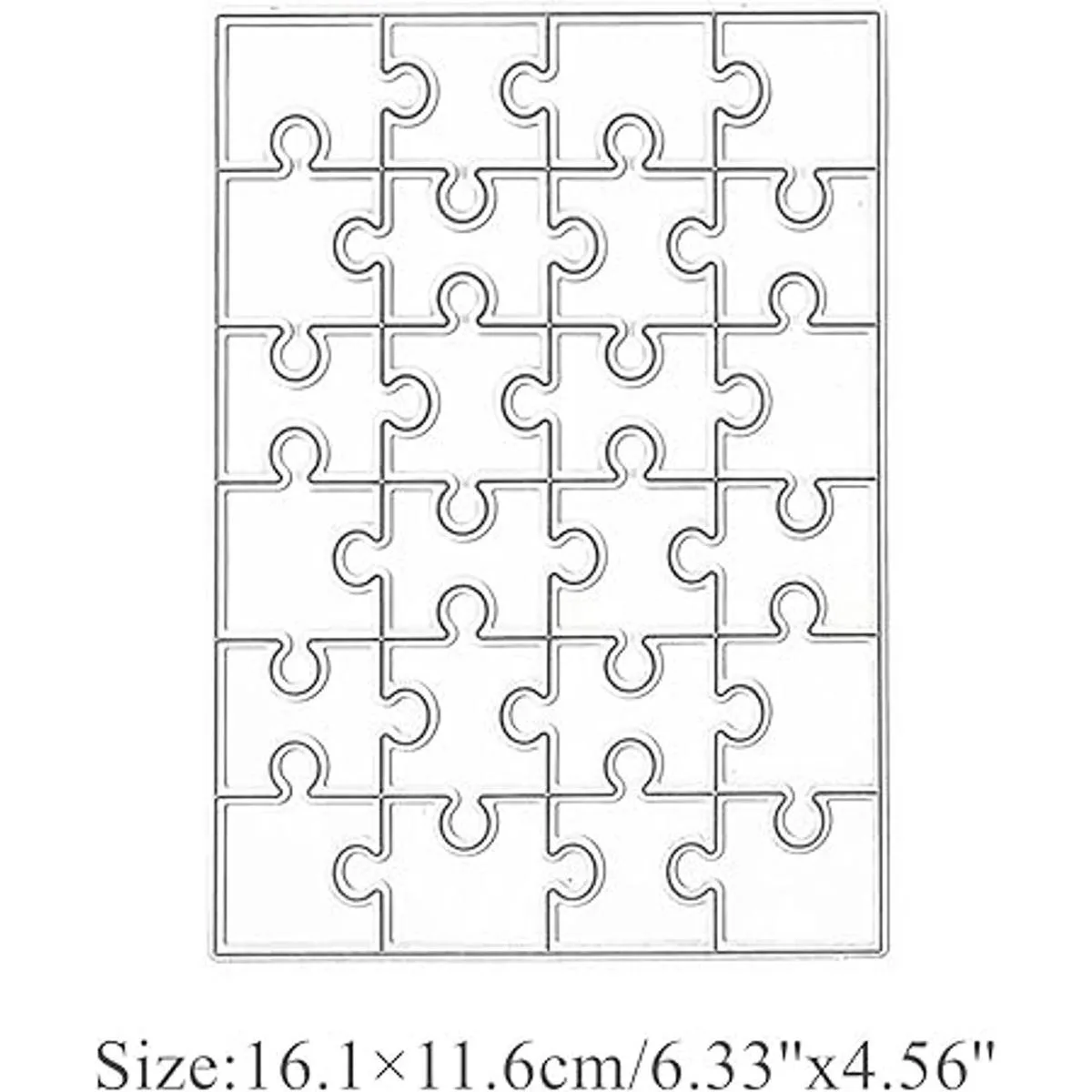 hinana Marco de rompecabezas rectangular de metal_2