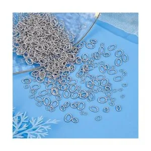 PH PandaHall 800 anillos de salto ovalados de 8 estilos_2