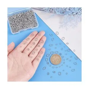 PH PandaHall 800 anillos de salto ovalados de 8 estilos_7