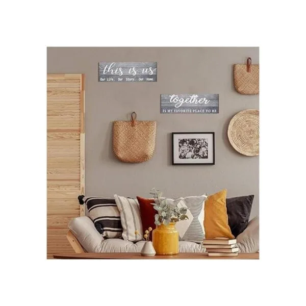2 carteles de decoración del hogar This is Us Our Life Our_4