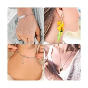 Anillos de salto para hacer joyas 4600 piezas de plata_6