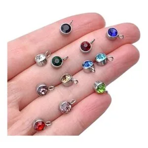 Aylifu 24 dijes con dije de cristal dije de piedra natal_7