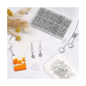 Anillos de salto para hacer joyas 4600 piezas de plata_5