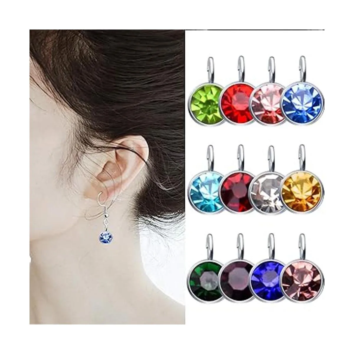 Aylifu 24 dijes con dije de cristal dije de piedra natal_6