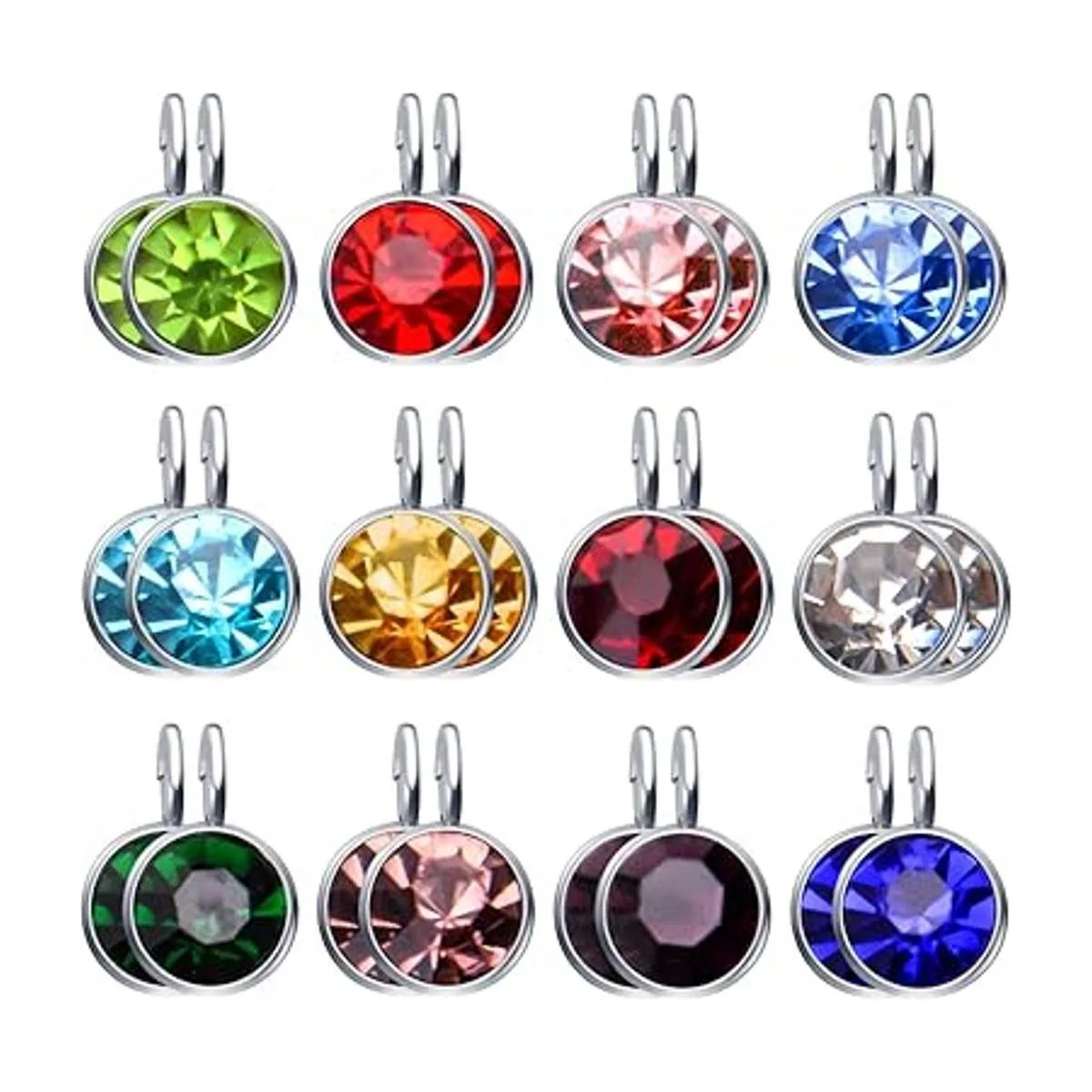 Aylifu 24 dijes con dije de cristal dije de piedra natal_2