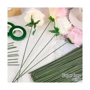 60 tallos florales de alambre para flores de papel_2