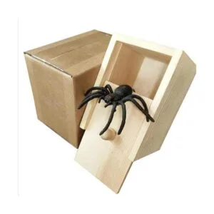 PARNIXS Caja con araña de goma para bromas caja de_3