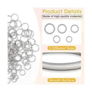 Anillos de salto para hacer joyas 4600 piezas de plata_4
