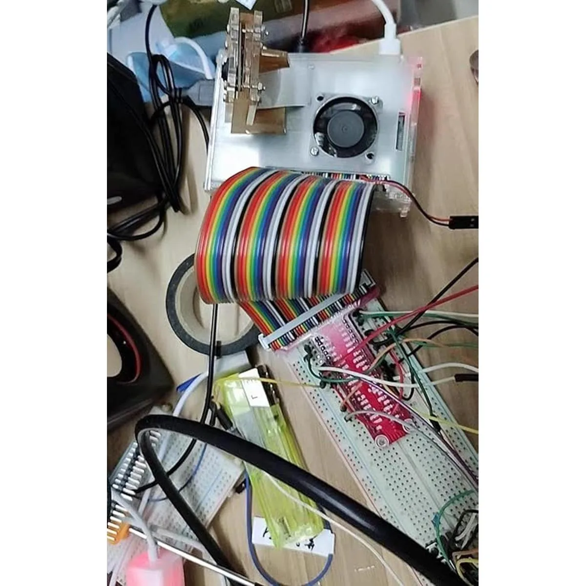 Fielect 2 conectores IDC de 34 pines de alambre gris_6