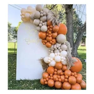 Janinus Kit de arco de guirnalda de globos naranja_4