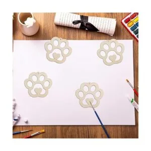 20 adornos colgantes de madera con forma de corazón de_5