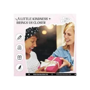 Juego de 8 bolígrafos de color oro rosa con purpurina de_6