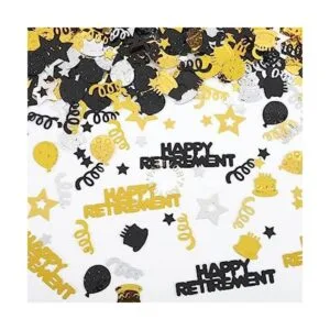 Decoraciones de fiesta de jubilación confeti de feliz_1