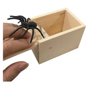 PARNIXS Caja con araña de goma para bromas caja de_4