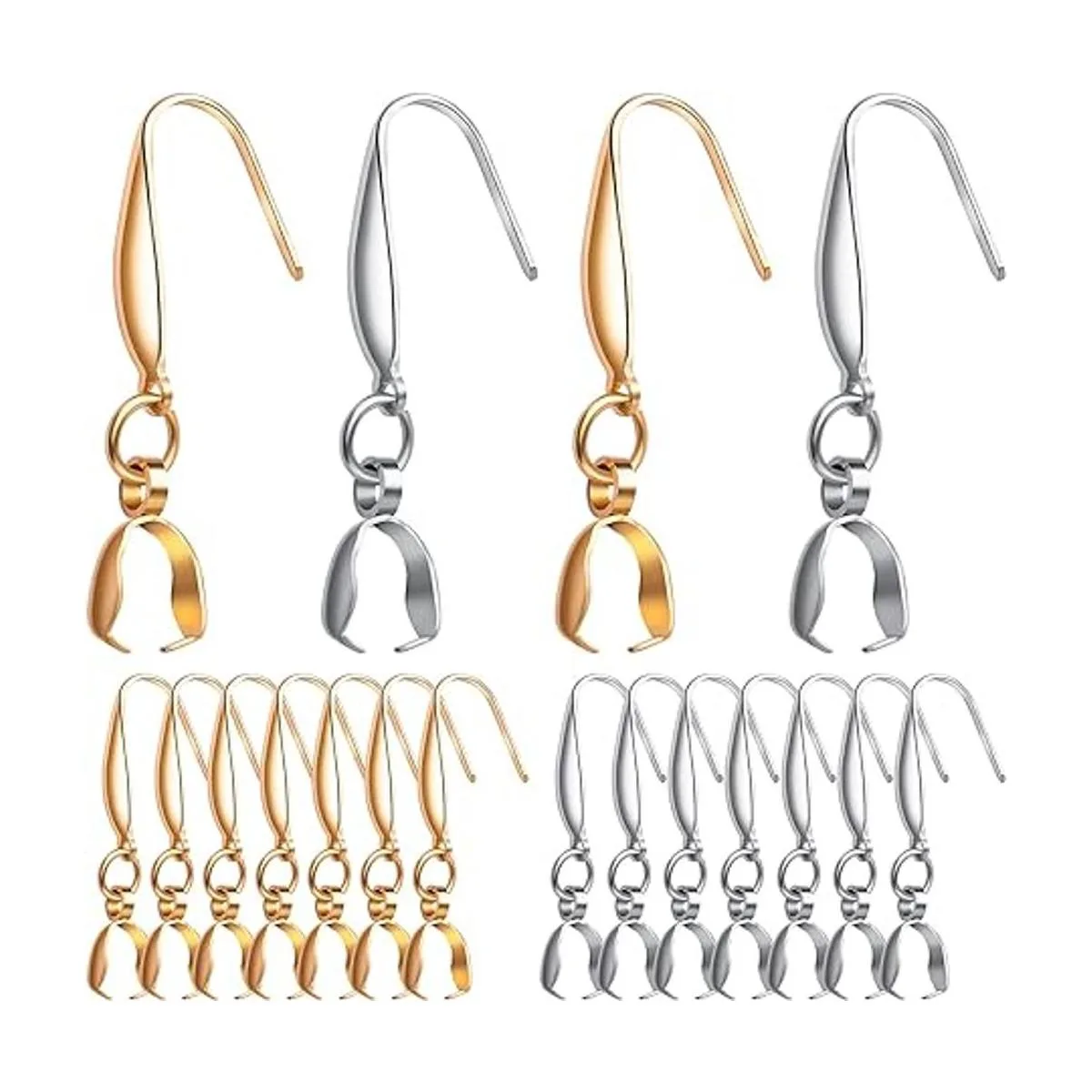 20 ganchos de acero inoxidable con cierre para pendientes_1