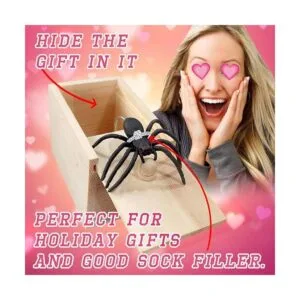 PARNIXS Caja con araña de goma para bromas caja de_5