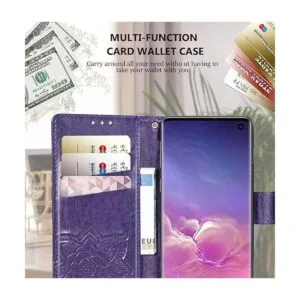 Diseñado para Galaxy S10 funda cartera para mujer con_3