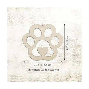 20 adornos colgantes de madera con forma de corazón de_2