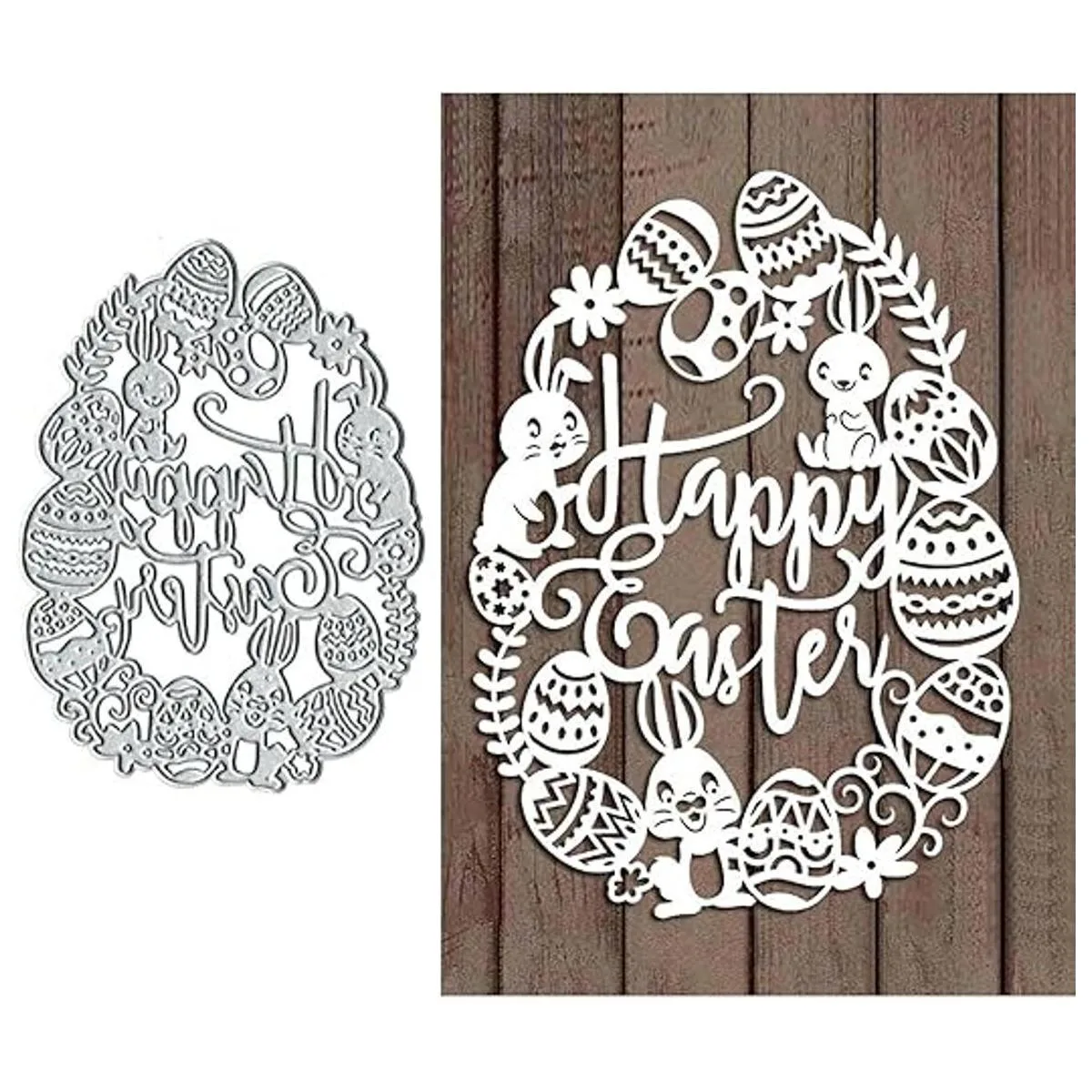 Happy Easter Rabbit Troqueles de metal para hacer_1