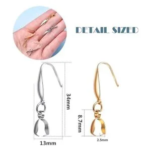 20 ganchos de acero inoxidable con cierre para pendientes_7