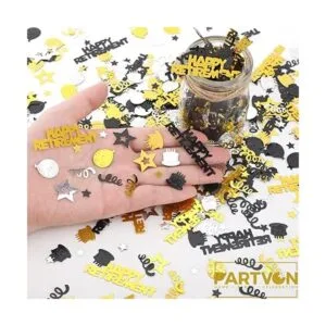 Decoraciones de fiesta de jubilación confeti de feliz_2