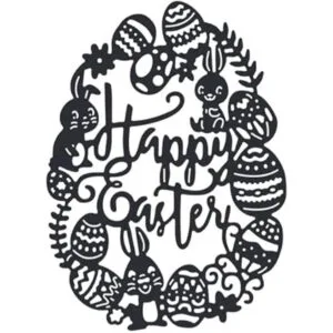 Happy Easter Rabbit Troqueles de metal para hacer_6