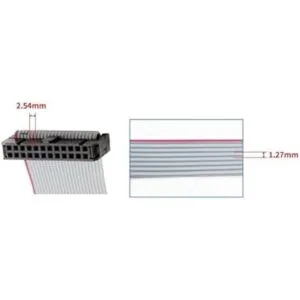 Fielect 2 conectores IDC de 34 pines de alambre gris_3