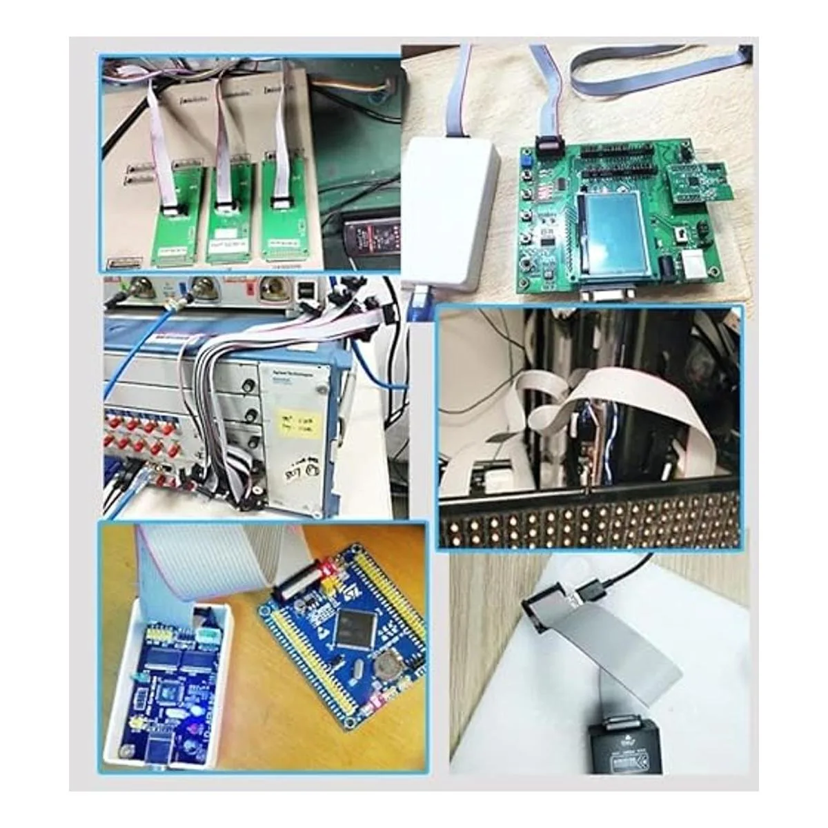 Fielect 2 conectores IDC de 34 pines de alambre gris_5